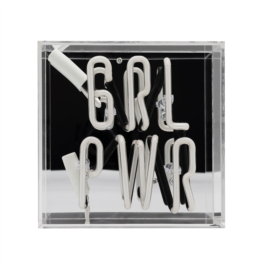 'Girl Power' Mini Glass Neon Sign - Locomocean Ltd