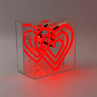 'Heart' Mini Glass Neon Sign - Locomocean Ltd