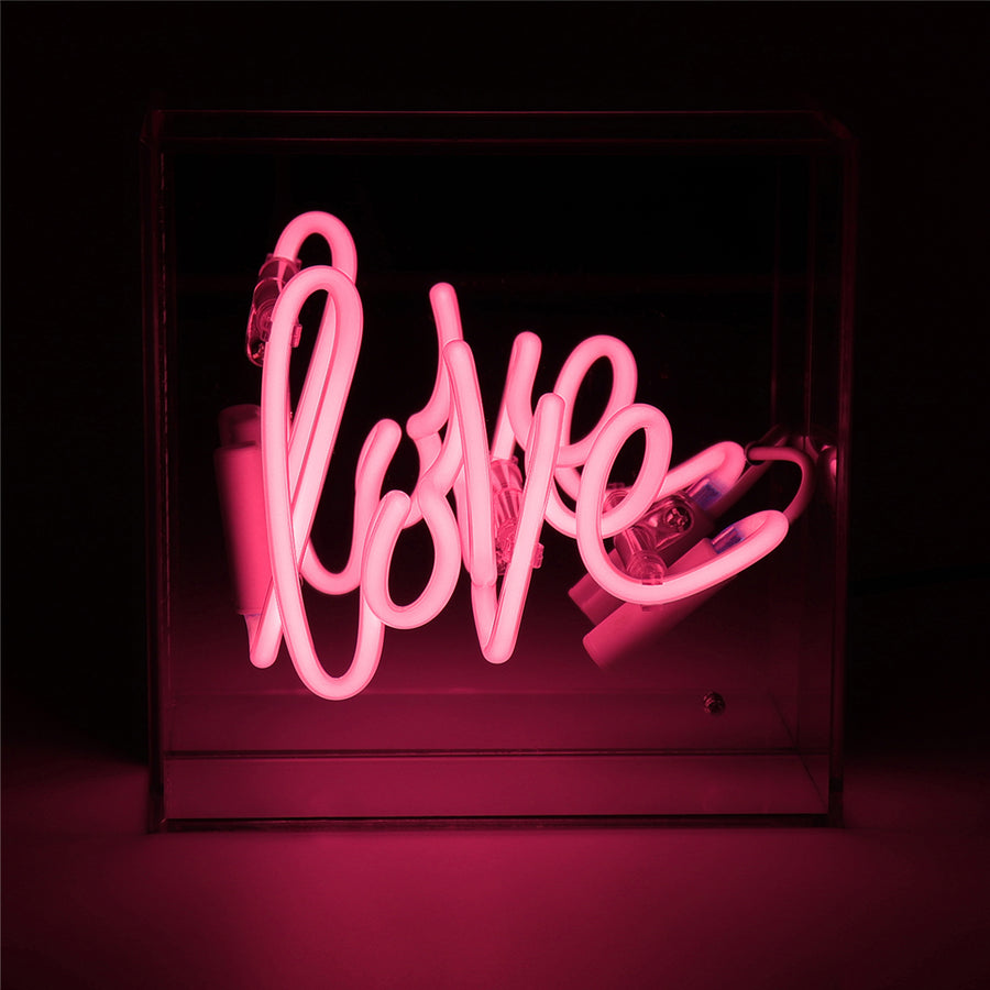 'Love' Mini Glass Neon Sign - Locomocean Ltd