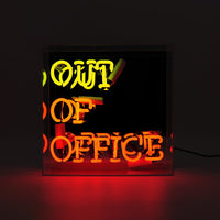 'Out Of Office' Glass Neon Sign - Locomocean Ltd