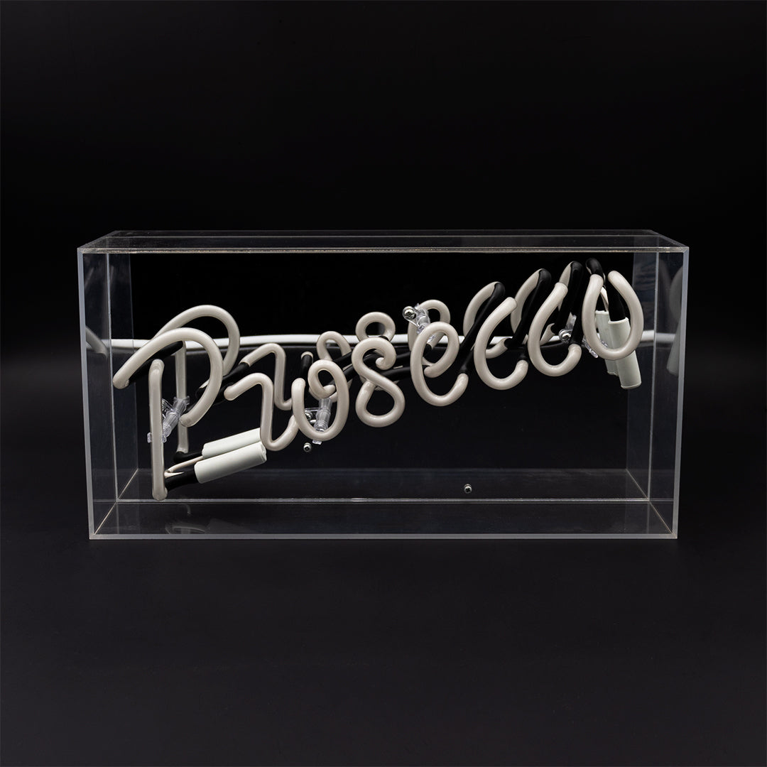 'Prosecco' Acrylic Box Neon Light - Locomocean Ltd