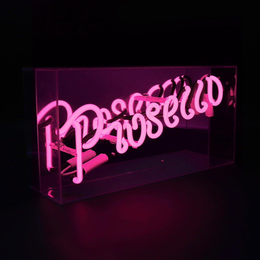 'Prosecco' Acrylic Box Neon Light - Locomocean Ltd