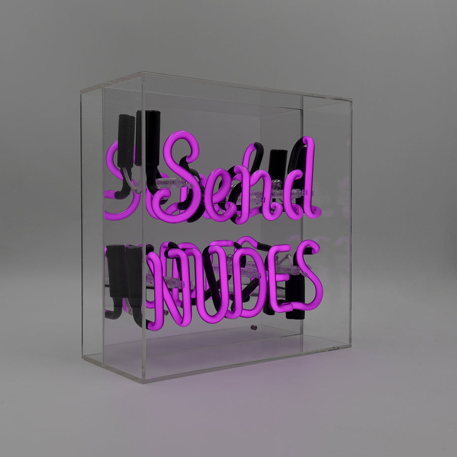 'Send Nudes' Glass Neon Sign - Locomocean Ltd