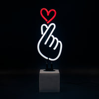 Replacement Glass (GLASS ONLY) - Neon 'Finger Heart' Sign - Locomocean Ltd