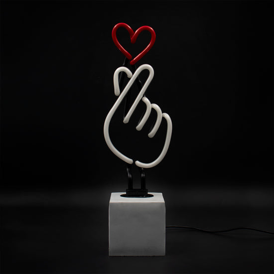 Neon 'Finger Heart' Sign | Locomocean Ltd