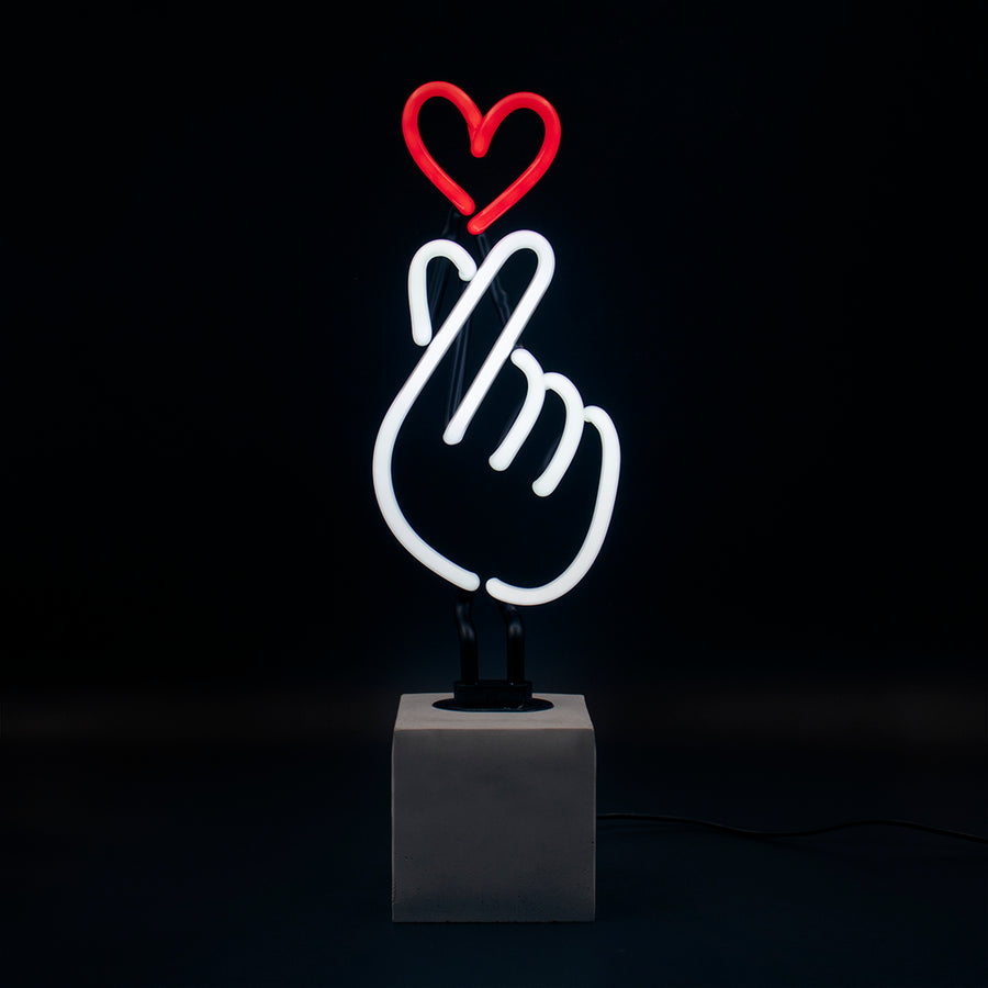 Neon 'Finger Heart' Sign - Locomocean Ltd