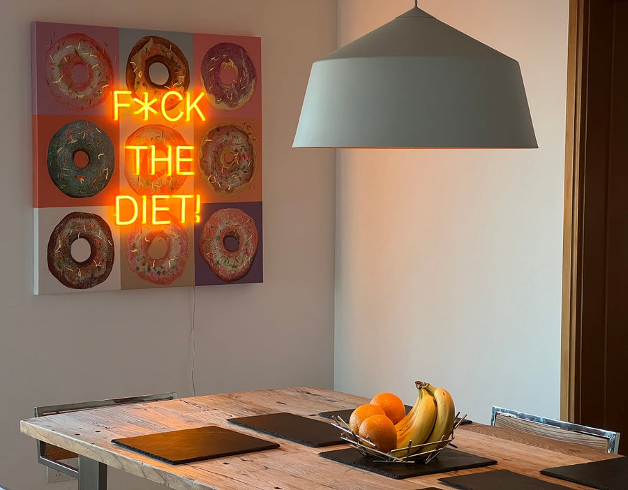 'F the Diet' Wall Artwork - LED Neon - Locomocean Ltd