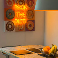 'F the Diet' Wall Artwork - LED Neon - Locomocean Ltd