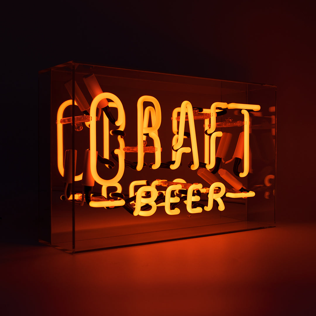 'Craft Beer' Large Glass Neon Sign - Locomocean Ltd