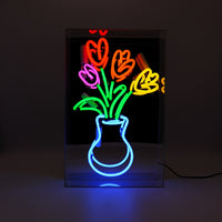 'Vase of Tulips' Glass Neon Sign - Locomocean Ltd