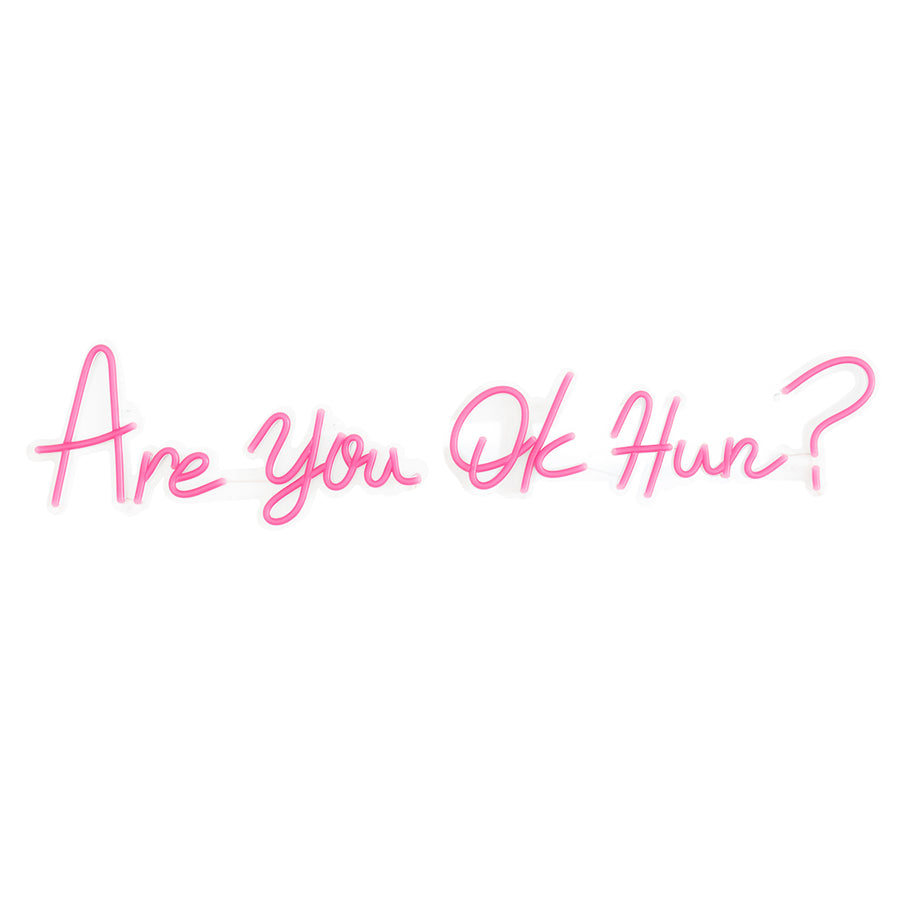 'Are you OK Hun?' Pink Neon LED Wall Mountable Sign - Locomocean Ltd