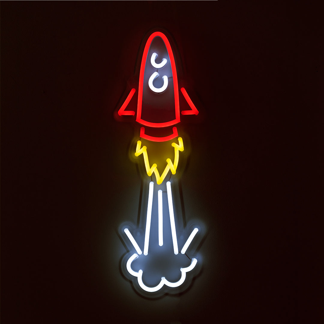 'Space Rocket' Neon LED Wall Mountable Sign | Locomocean Ltd