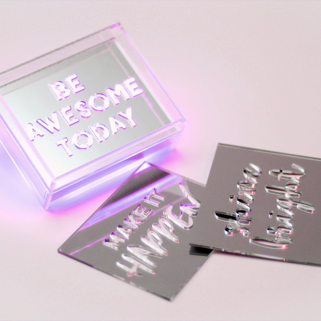 Purple - Mini Acrylic Box LED - Locomocean Ltd