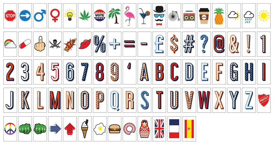 Random Order Letters Random Extra Letters & Symbols Pack | Locomocean Ltd
