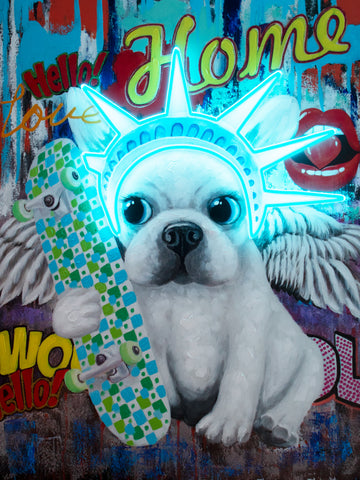 'Liberty Dog' Wall Artwork - LED Neon - Locomocean Ltd