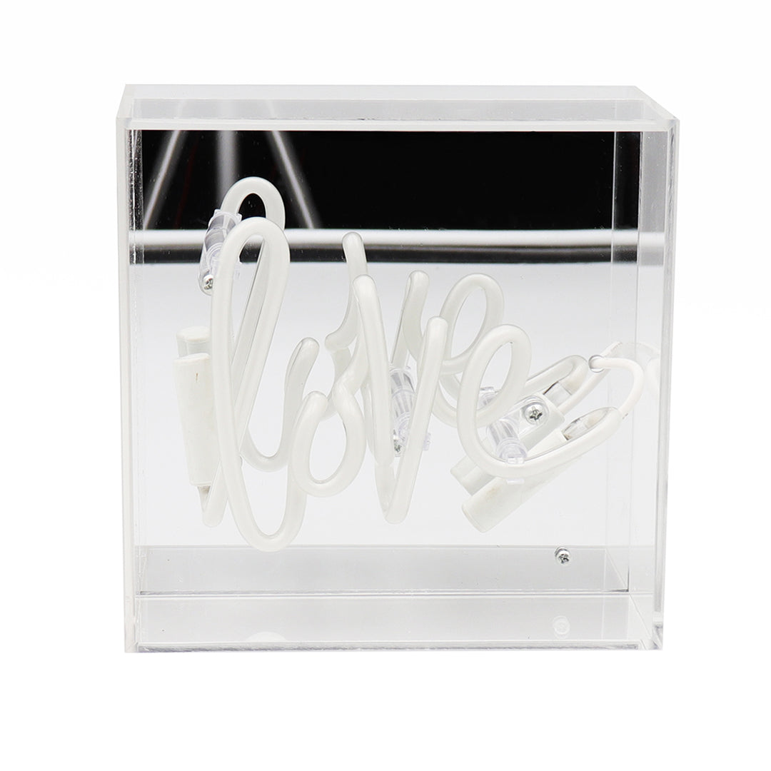 'Love' Mini Acrylic Box Neon Light - Locomocean Ltd