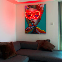 'Chic Woman' Wall Artwork - LED Neon - Locomocean Ltd