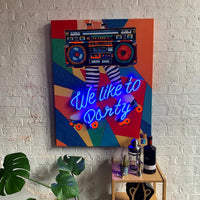 'We Like to Party' Wall Artwork - LED Neon - Locomocean Ltd