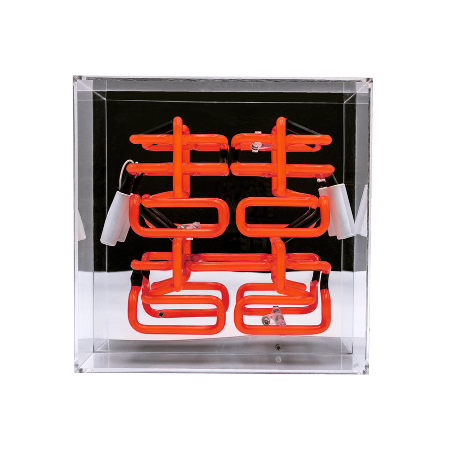 'Double Happiness' Acrylic Box Neon Light - Locomocean Ltd