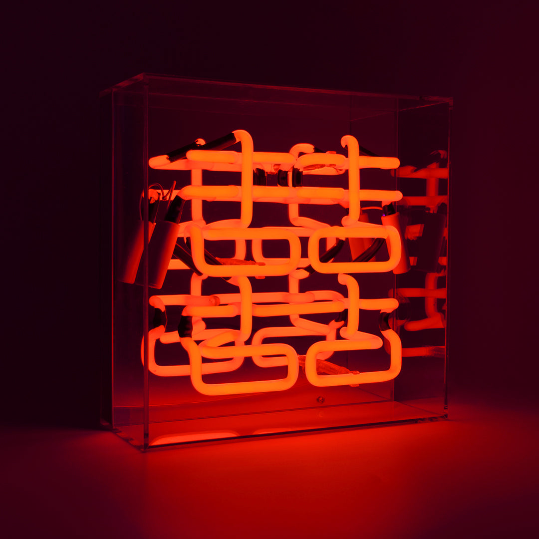 'Double Happiness' Acrylic Box Neon Light - Locomocean Ltd