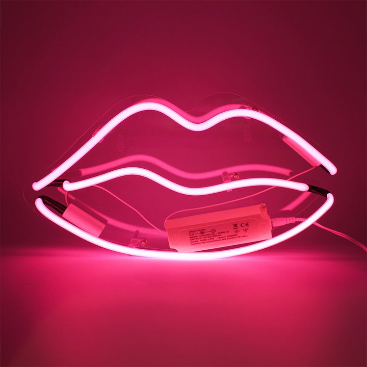 Neon Light 'Lips' Wall Sign - Locomocean Ltd